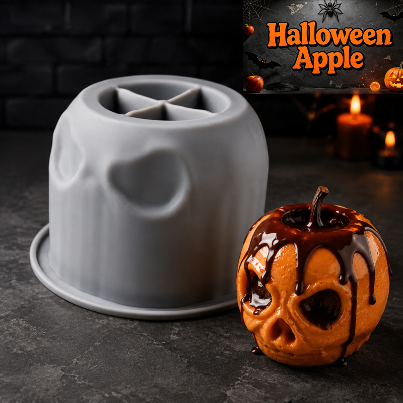 Halloween skull apple silicone - огляд і ціна Soap Making Diy