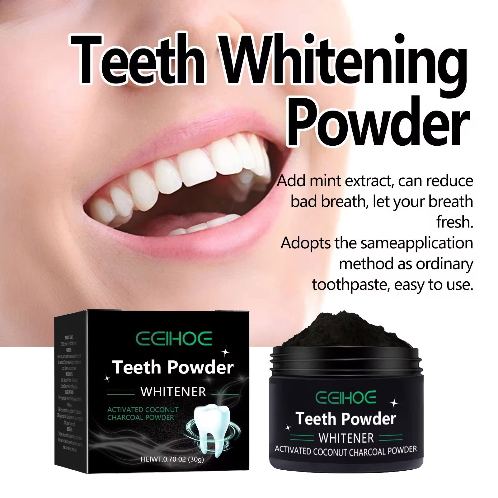 EELHOE Charcoal Powder for Tee - огляд і ціна Activated Charcoal Powder