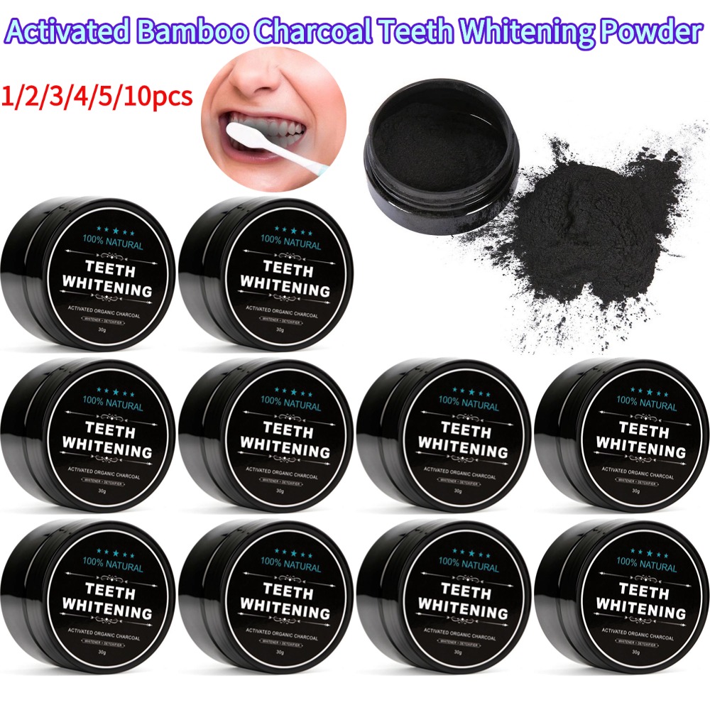 Teeth Whitening Powder Natural - огляд і ціна Activated Charcoal Powder